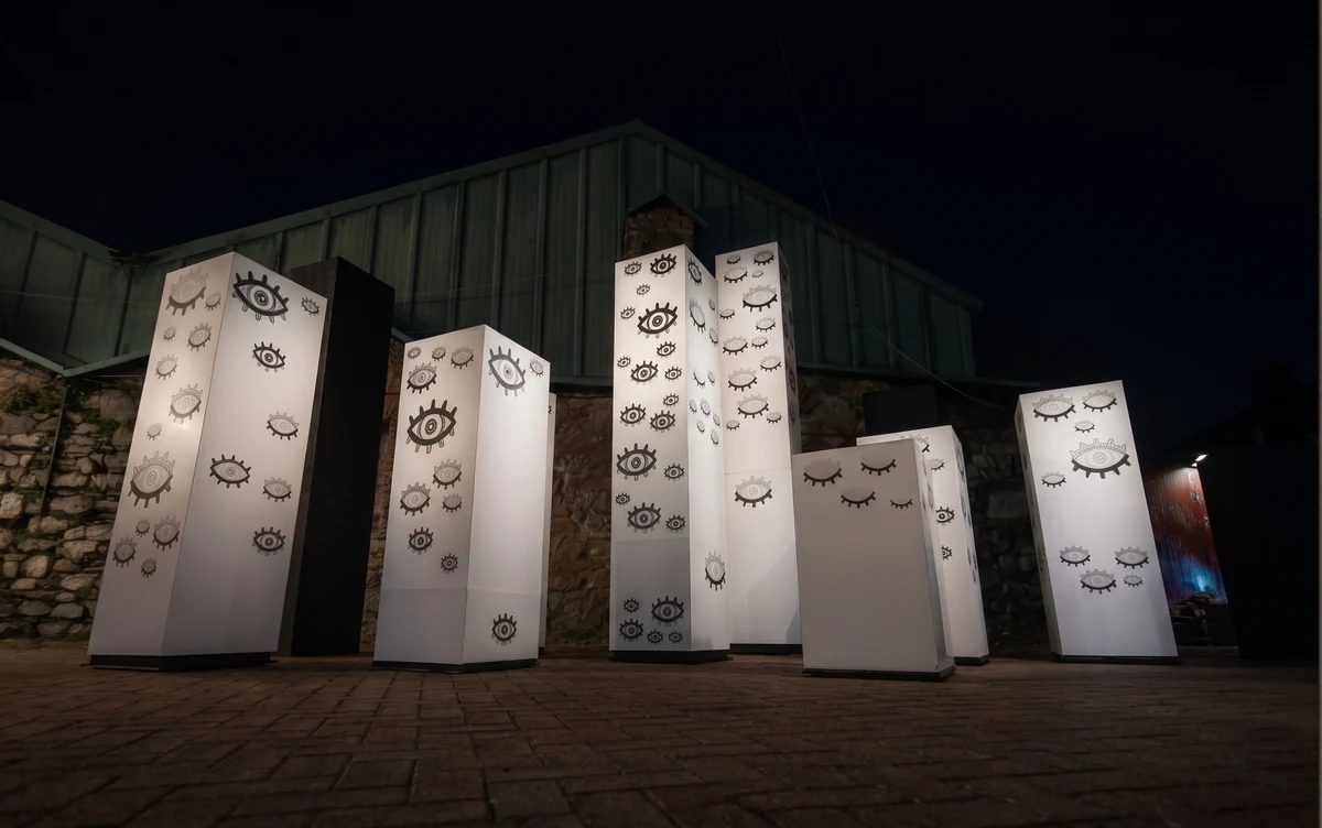 Argos - Muzaffer Malkoç, Spatial Sound and Multi-Channel Installation - Night Illumination View