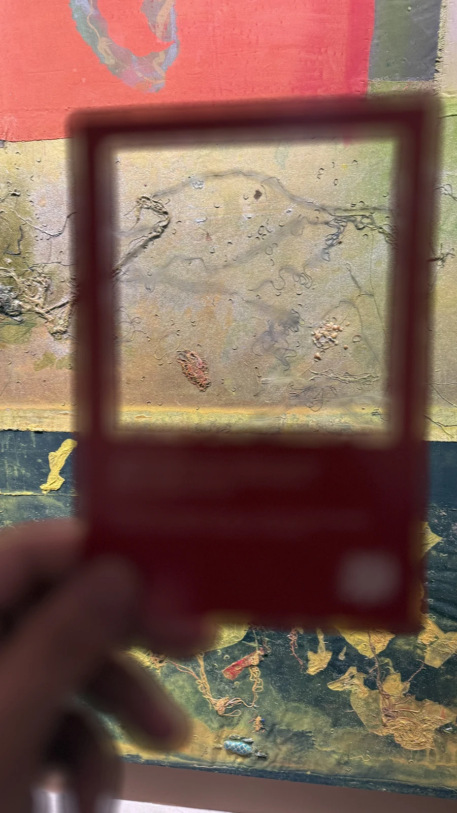 Red Detail Frame at Pera Museum - Frank Bowling