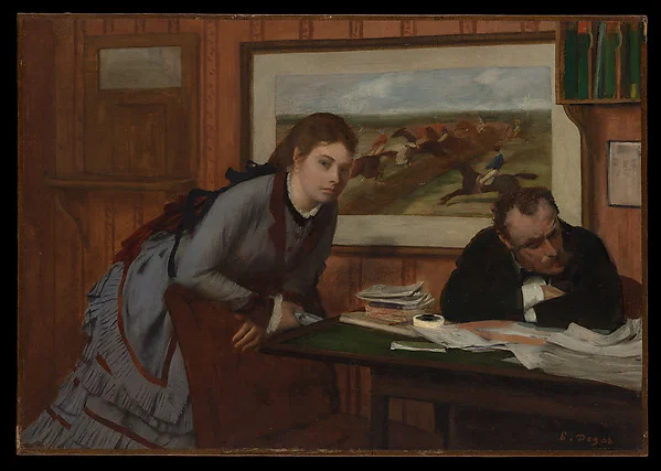 Sulking by Edgar Degas