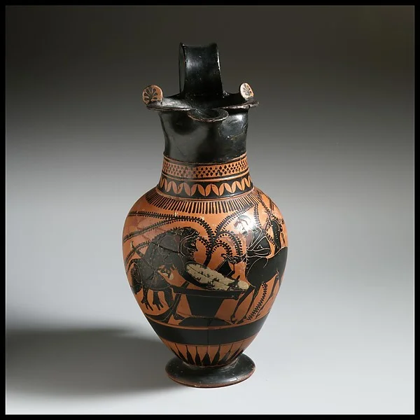 Terracotta oinochoe (jug) by Attributed to the Altenburg Class
