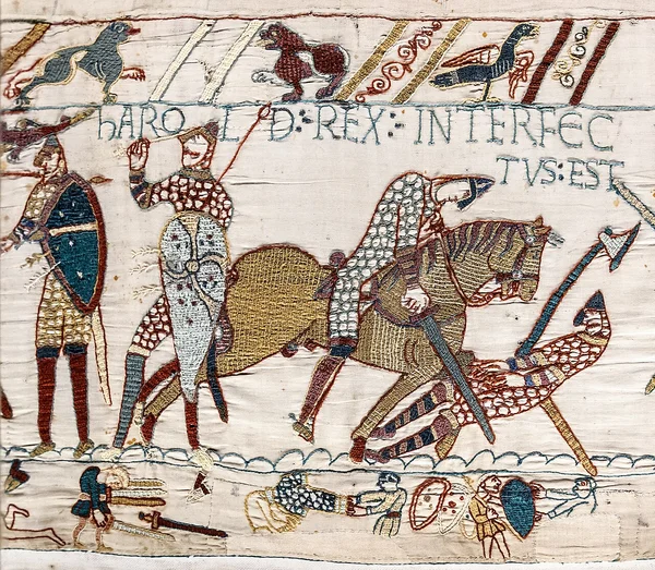 Bayeux Nakışı: Kral Harold Sahnesi by Anonim (11. Yüzyıl)