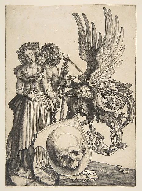 Coat of Arms with a Skull - Albrecht Dürer