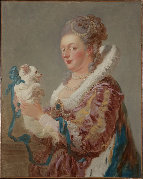 Marie Emilie Coignet de Courson (1716–1806) with a Dog - Jean Honoré Fragonard