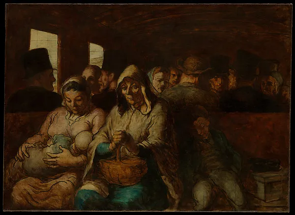 The Third-Class Carriage - Honoré Daumier