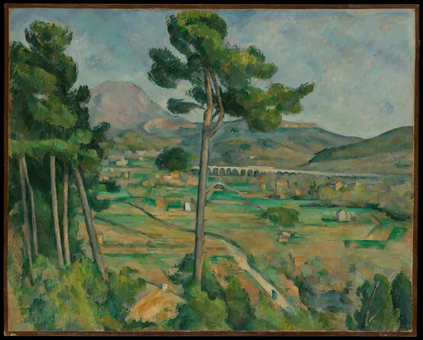 Mont Sainte-Victoire and the Viaduct of the Arc River Valley - Paul Cézanne