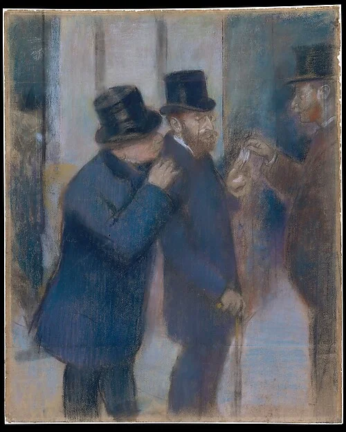 Portraits at the Stock Exchange - Edgar Degas