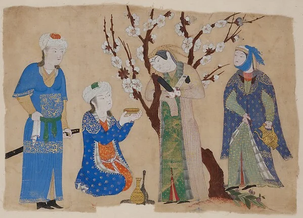 Wine Drinking in a Spring Garden - Attributed to Sultan Muhammad