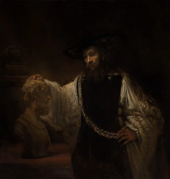 Aristotle with a Bust of Homer - Rembrandt (Rembrandt van Rijn)